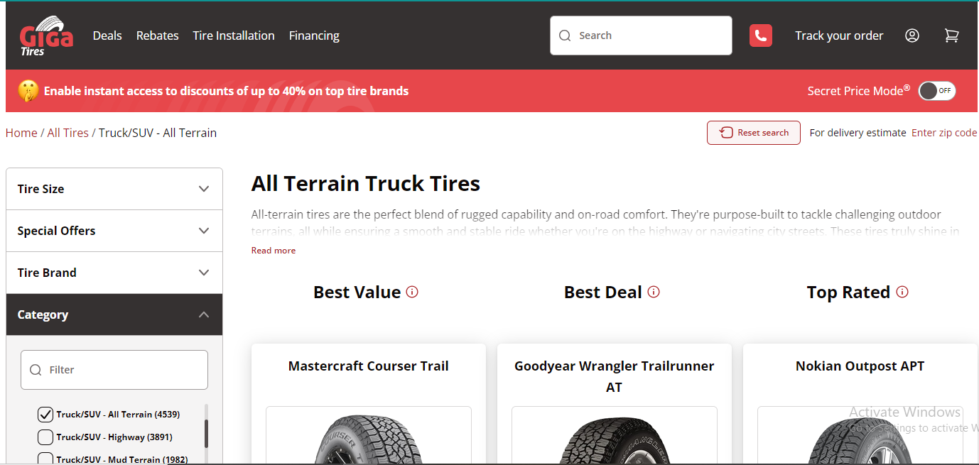 All-Terrain Tires