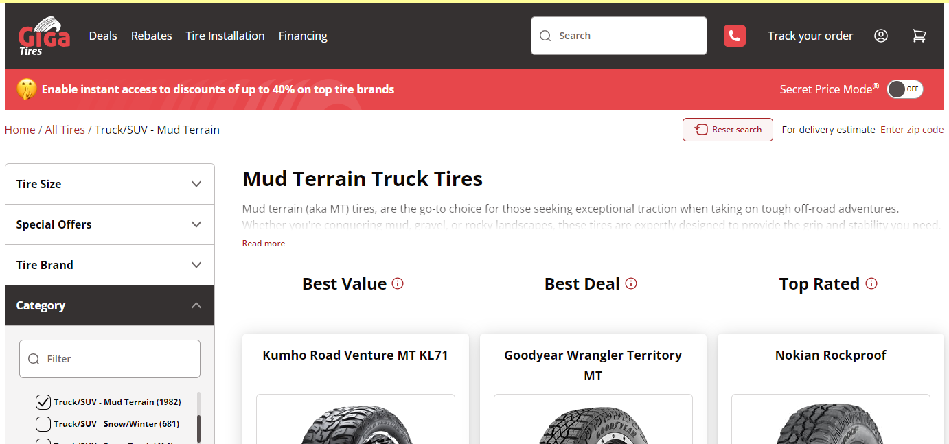 Mud-Terrain Tires